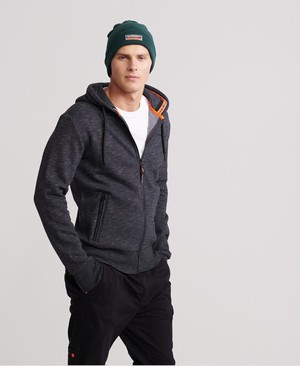 Superdry Urban Athletic Classic Cipzár Hood Férfi Kapucnis Pulóver Fekete | BNPHV7069